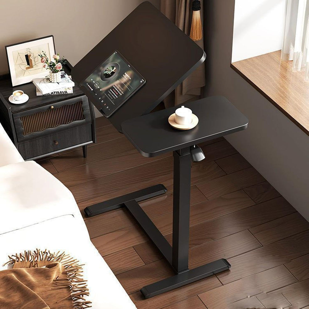 C-Shaped Side Table, Flexible Laptop Table and Bed Table with Tilting Table T...