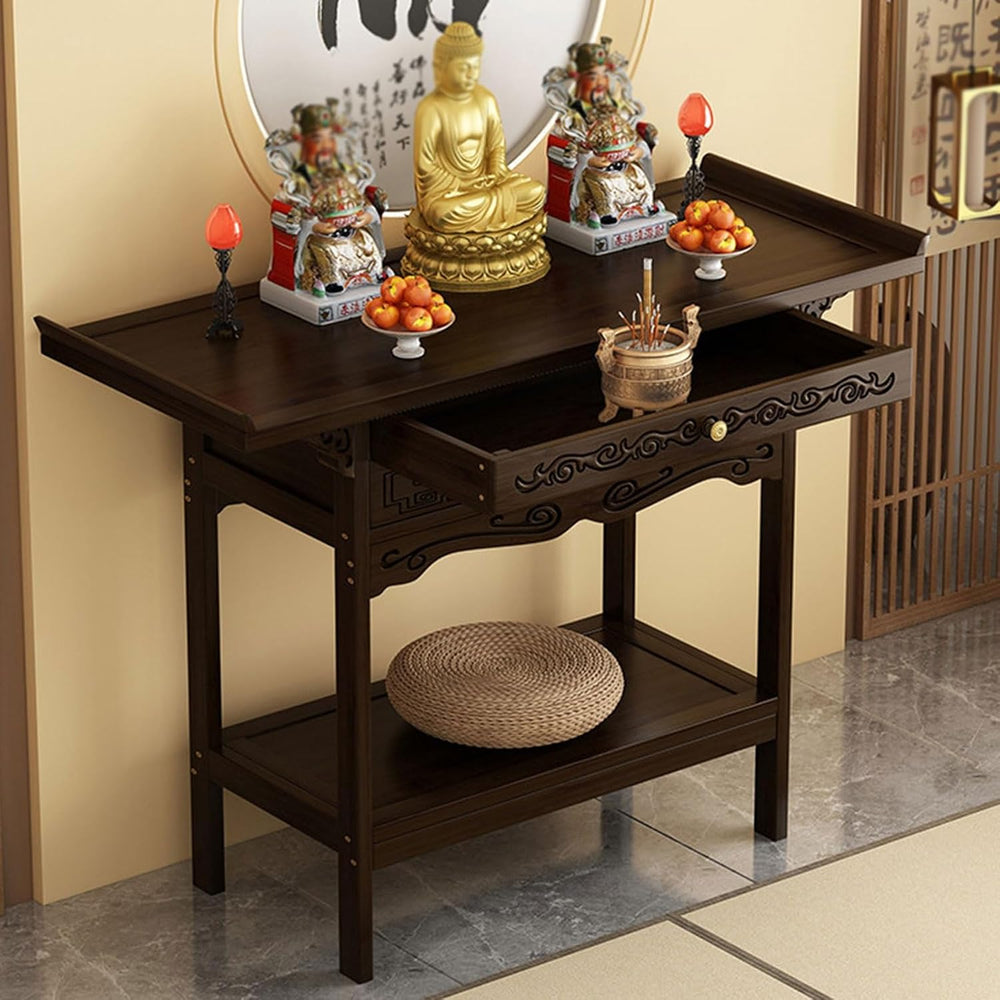 Prayer Altar, Buddha Altar Table, Designed for Home Use, Altar Table with Sto...