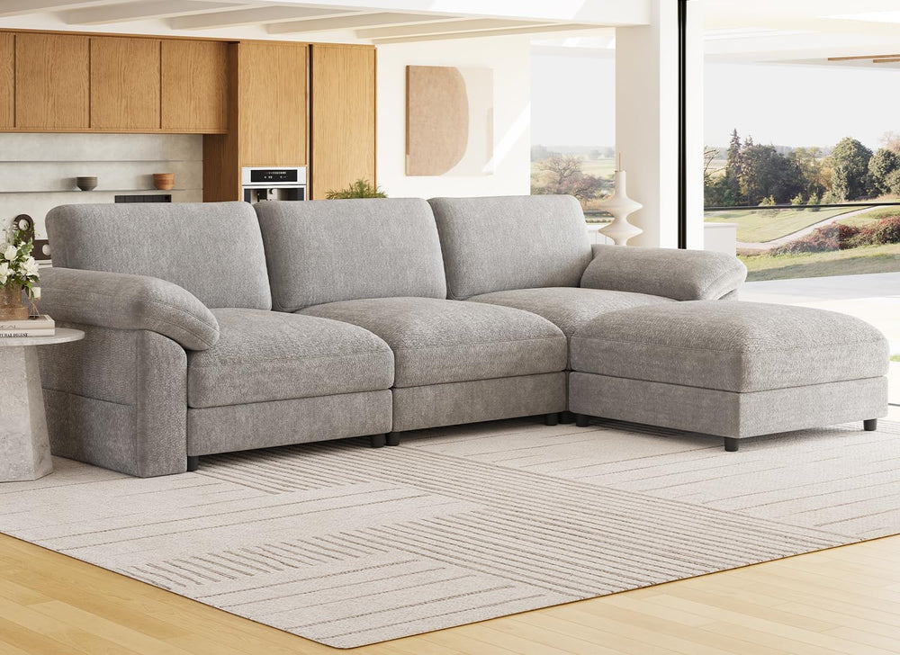 Oversized Sectional Couches for Living Room, Modular 3 Seater Cloud Sofa