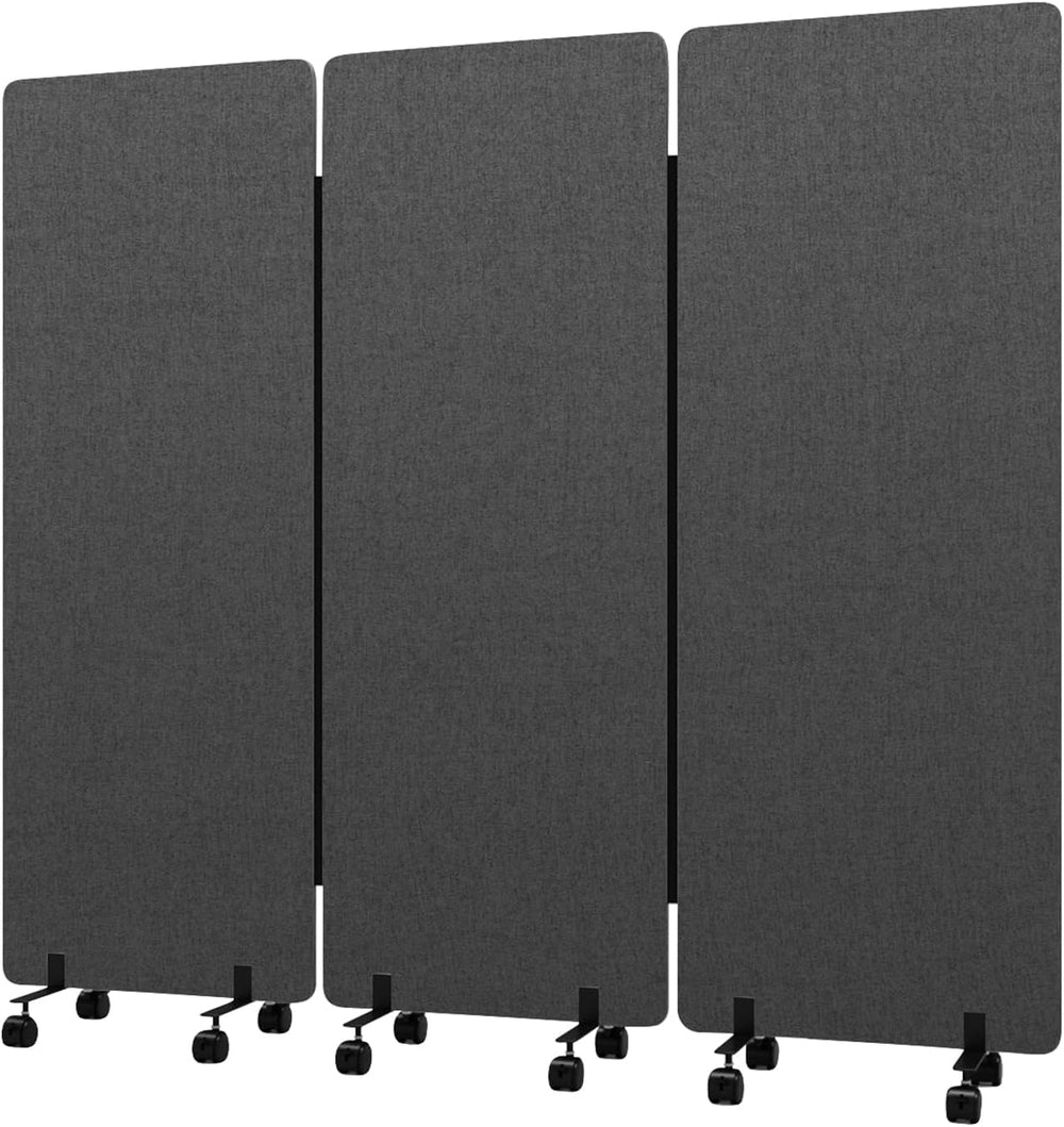 3 Panel Soundproof Room Divider, Portable Acoustic Office Divider