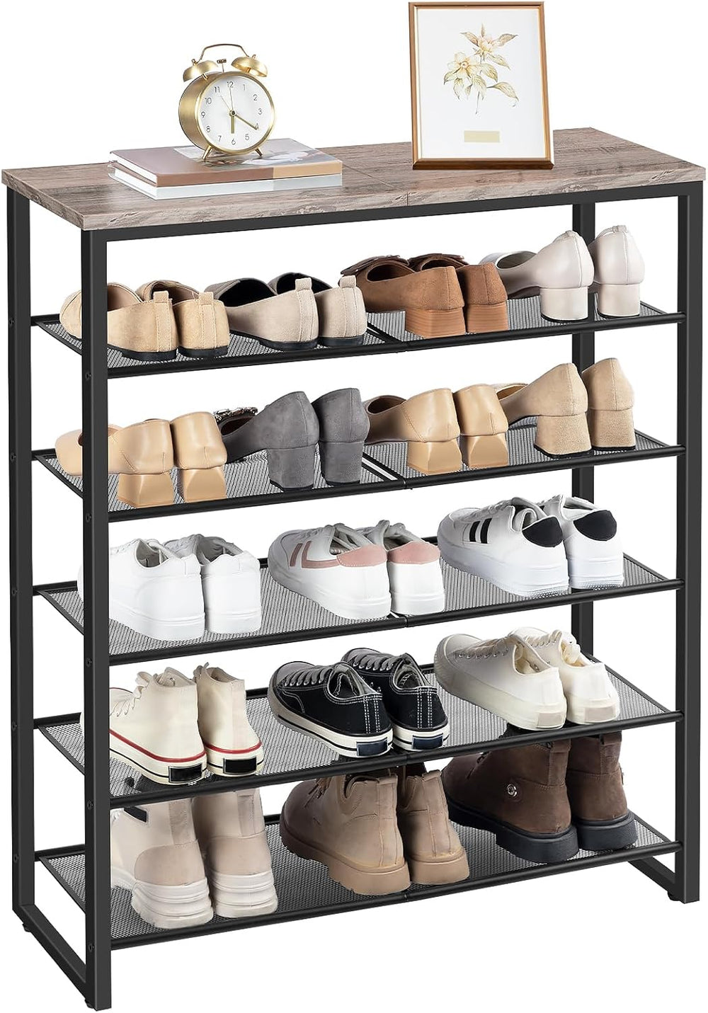 HOOBRO Shoe Rack, 6-Tier Shoe Organizer, for 18-24 Pairs of Shoes, Large Capa...