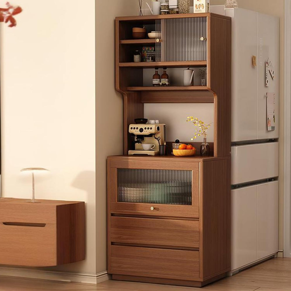 Kitchen Pantry Cabinet, Pantry Storage Cabinet with Doors and Shelves, Tall S...