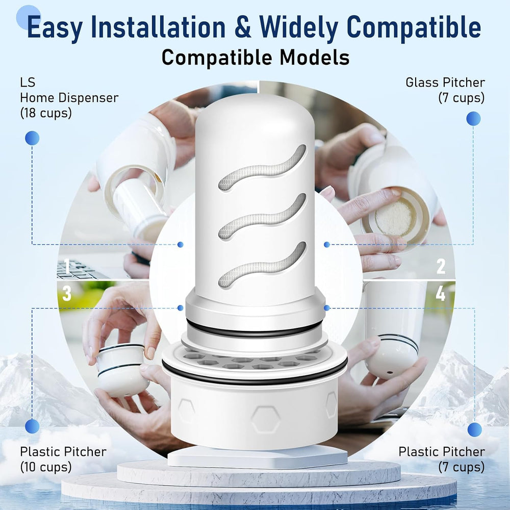 Water Filter Replacement for Lifestraw® Home Dispenser 18 C/Glass Pitcher 7 C...