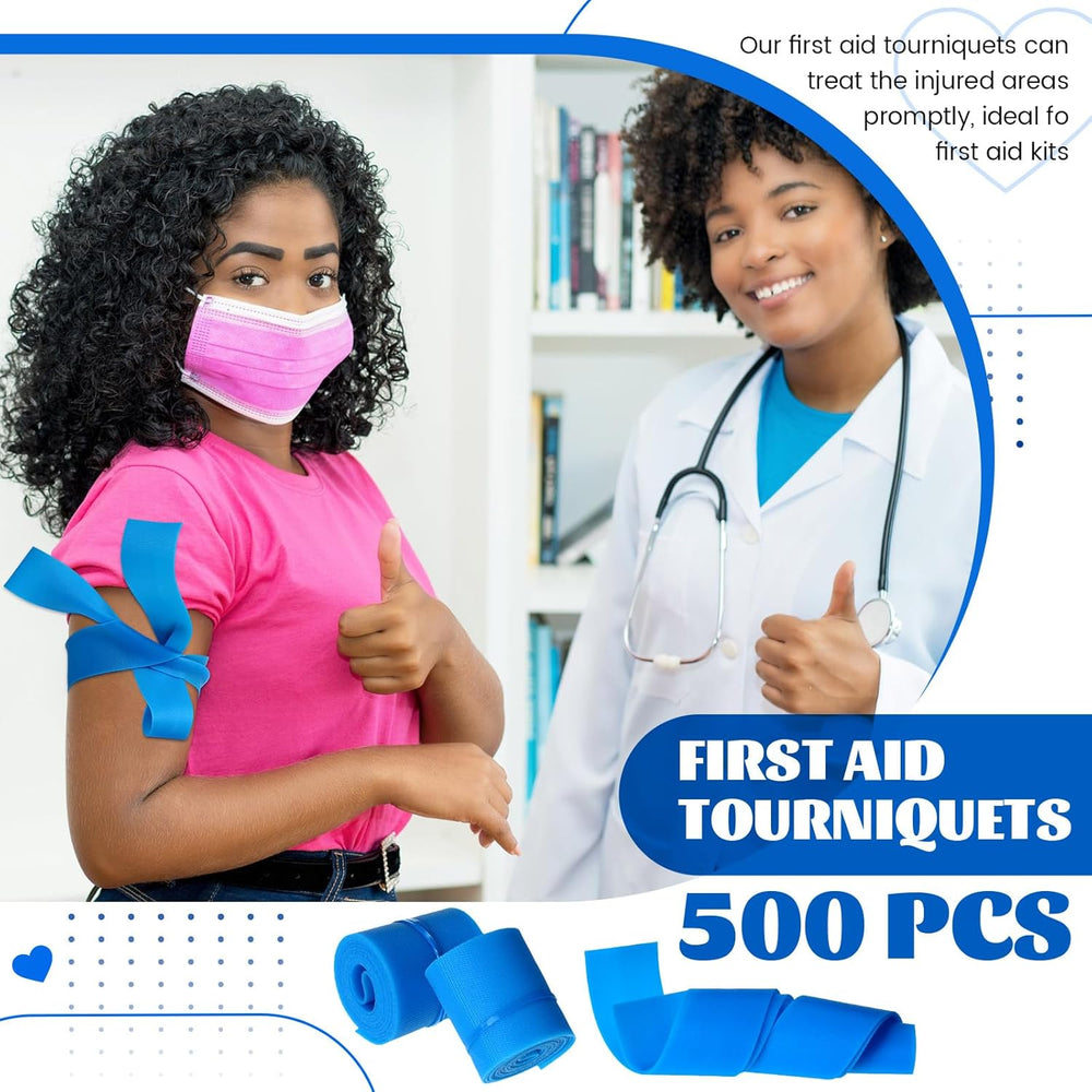 500 Pack Disposable Tourniquet Bulk Latex Free Medical Tourniquet