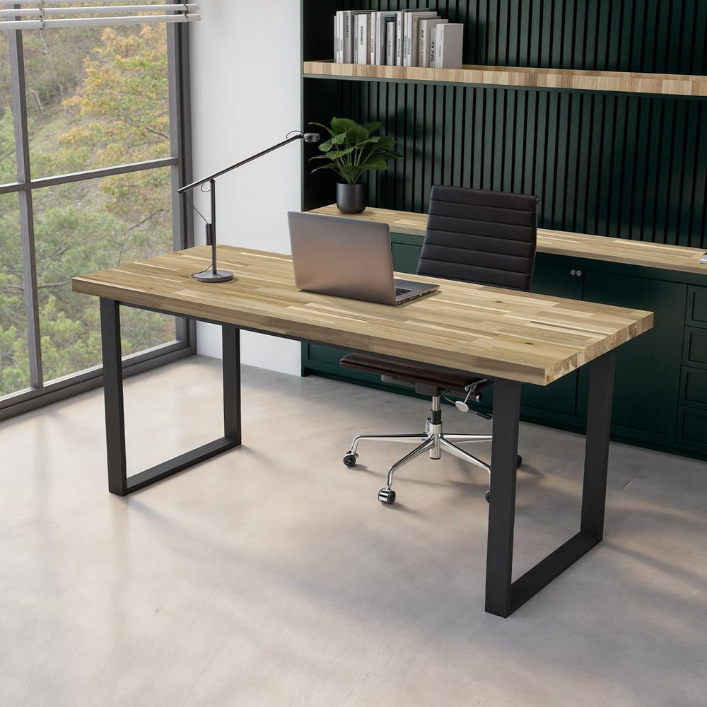 Acacia Butcher Block Countertop 60 x 30 x 1.5 Inches, Unfinished Solid Wood T...
