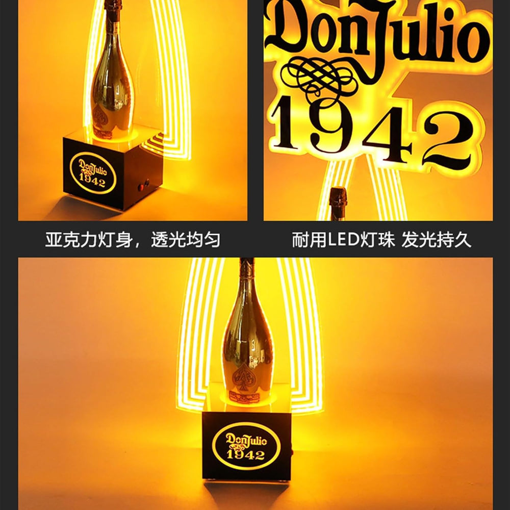 Customizable Logo Glowing Wine Bottle Display Stands Acrylic Bottle Display S...