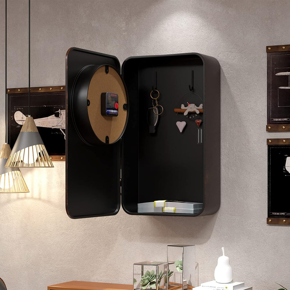 Abdurey Retro Old Telephone Wall Clock with Hidden Safe