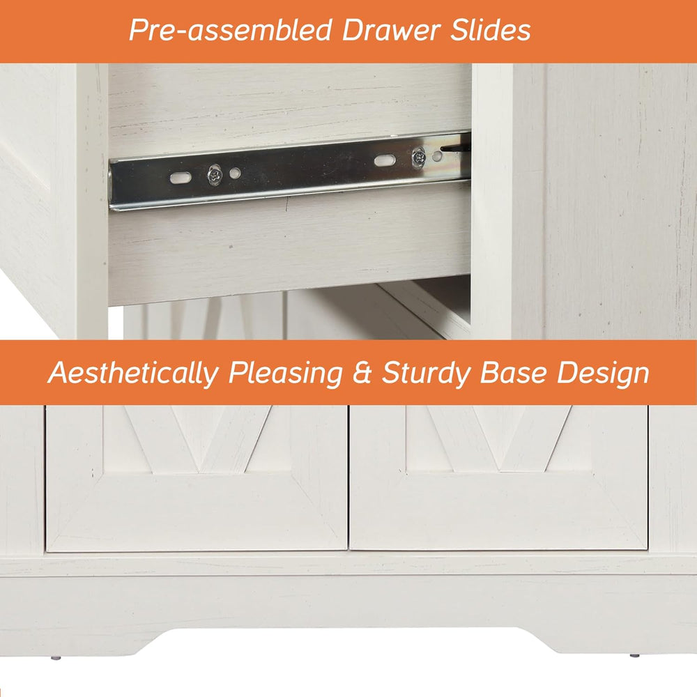 WAMPAT Kitchen Pantry with Barn Door,73.3" Tall Wood Open Storage Cupboa...
