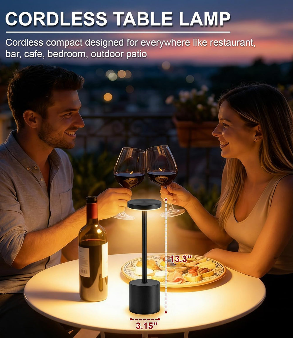 Cordless Table Lamp Set of 2, Rechargeable 5000mAh Battery Operated Outdoor T...