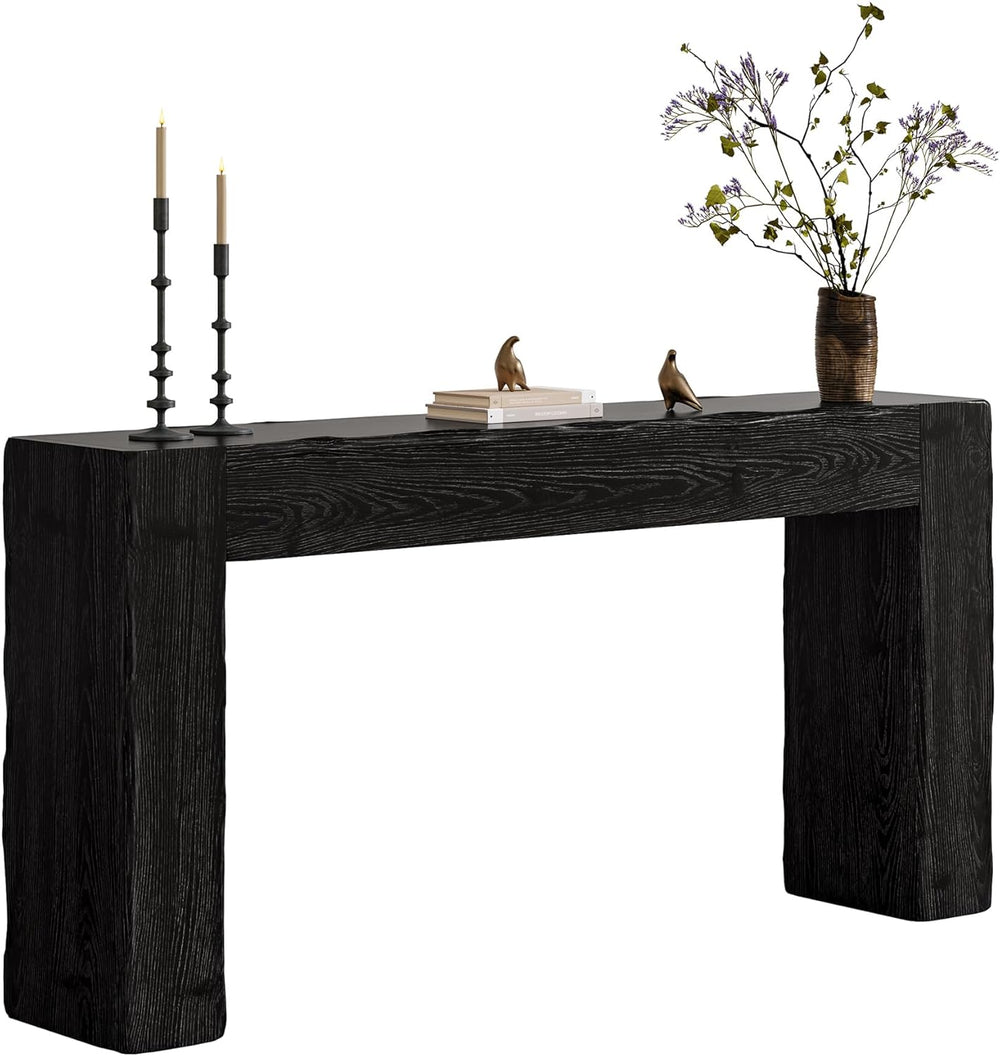 Solid Wood Console Table, 63-Inch Farmhouse Sofa Table Behind Couch for Entry...