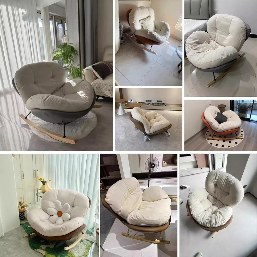 Cozy Accent Rocking Chair, Recliner Glider, Corner Reading Chair, High Backre...