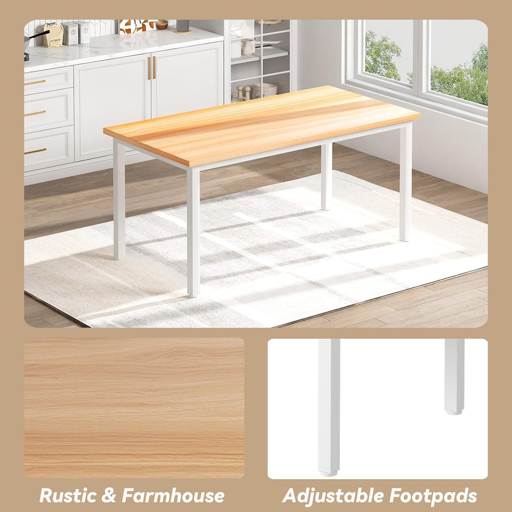 Recaceik Dining Table Set for 4 Kitchen Dining Room Set with 2 Dinner Benches...