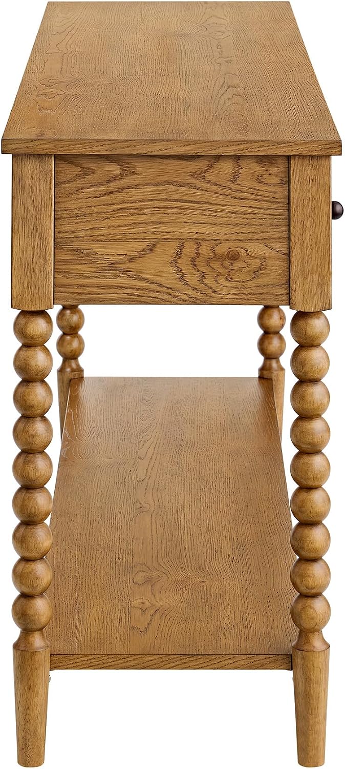 Pembroke 58” Cottage Sofa Console Table with Drawers & Lower Shelf Storag...