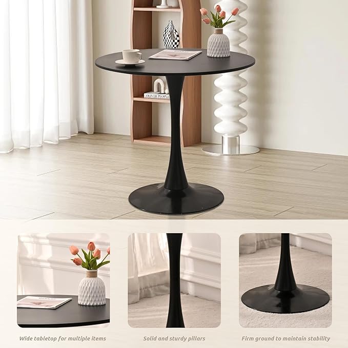 SoarFlash Kitchen Table and Chairs for 2, 24" Dining Table Set for 2 wit...