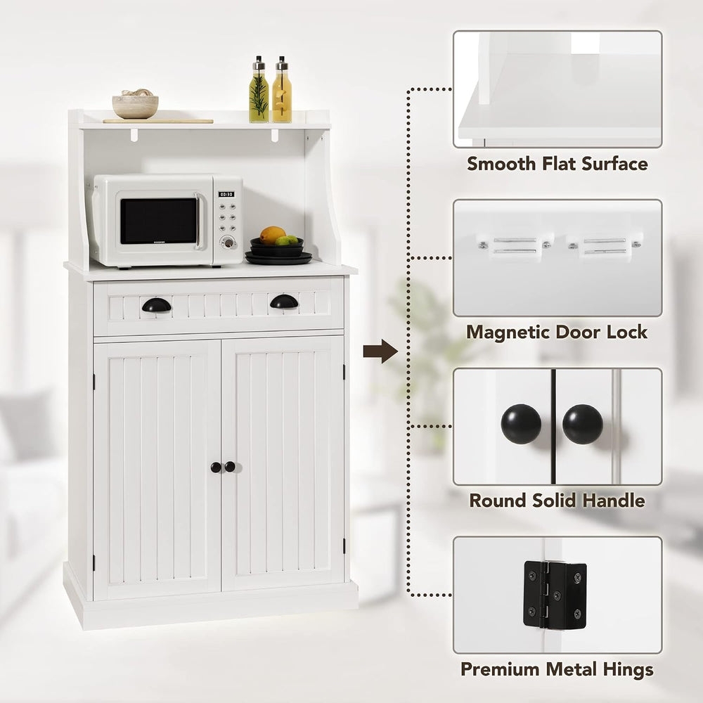 HOLTICO 54" Freestanding Kitchen Pantry Storage Cabinet with Doors and A...