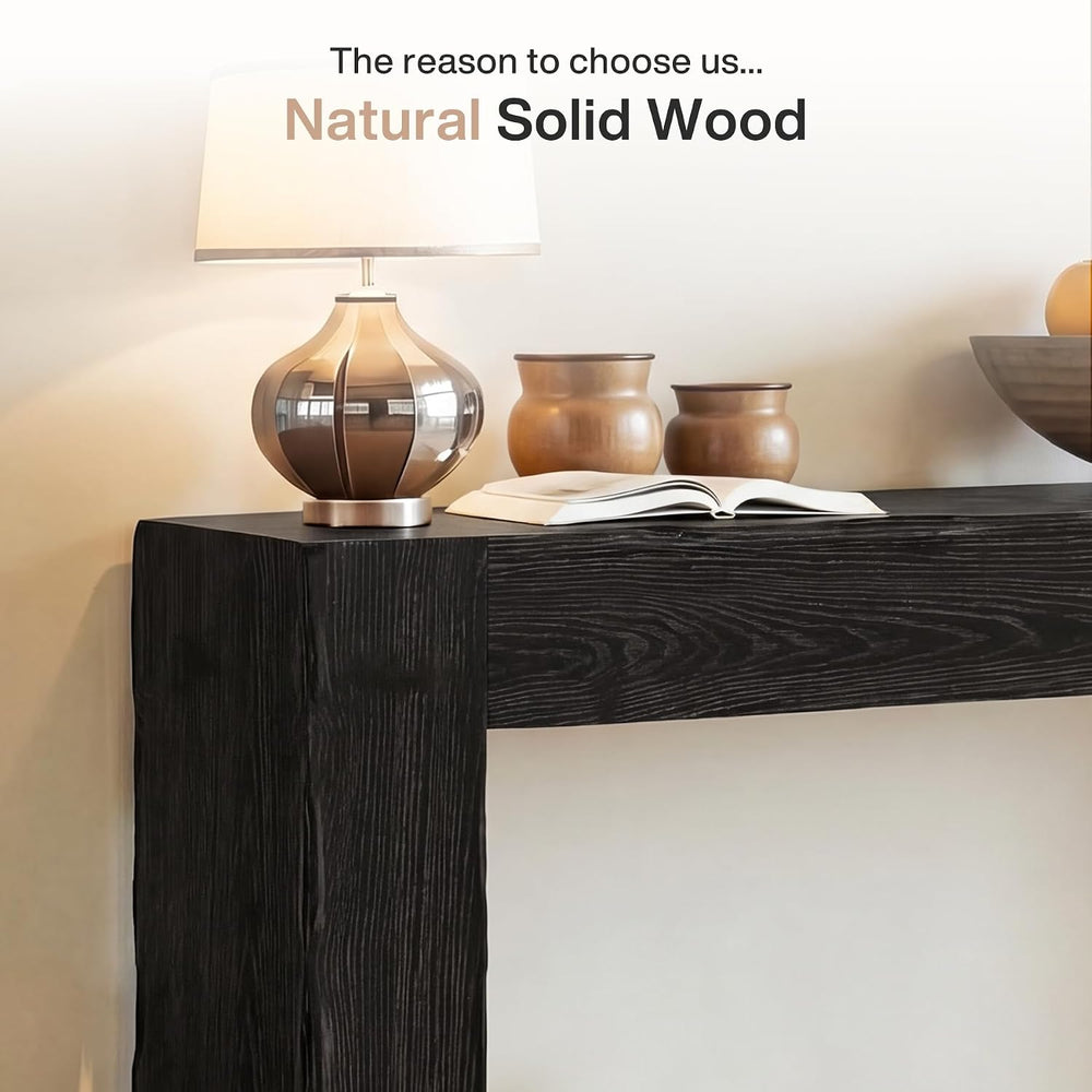 Tribesigns 63-Inch Solid Wood Console Sofa Table, Farmhouse Long Entryway Tab...