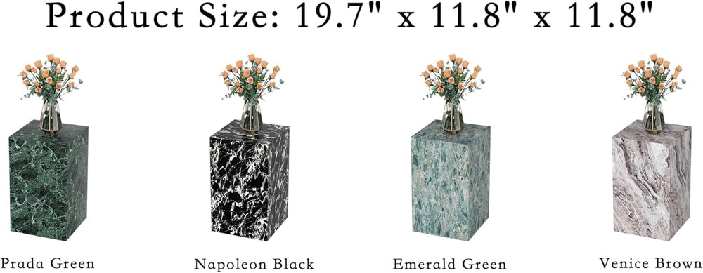 Modern Marble Side Table, 20" Small Square End Table for Living Room, Be...