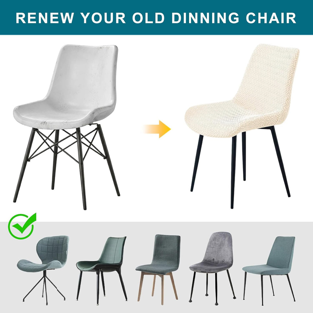 KRFOONN Dining Chair Covers Set of 4 Armless Accent Side Chair Cover