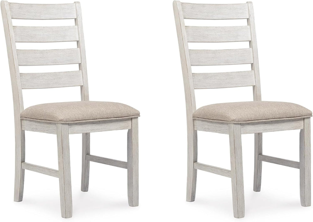 Signature Design by Ashley Skempton Farmhouse Dining Chairs Set of 2, White
