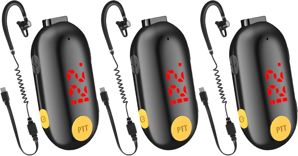 Super Mini Walkie Talkies, Two-Way Radios, 3 Pack