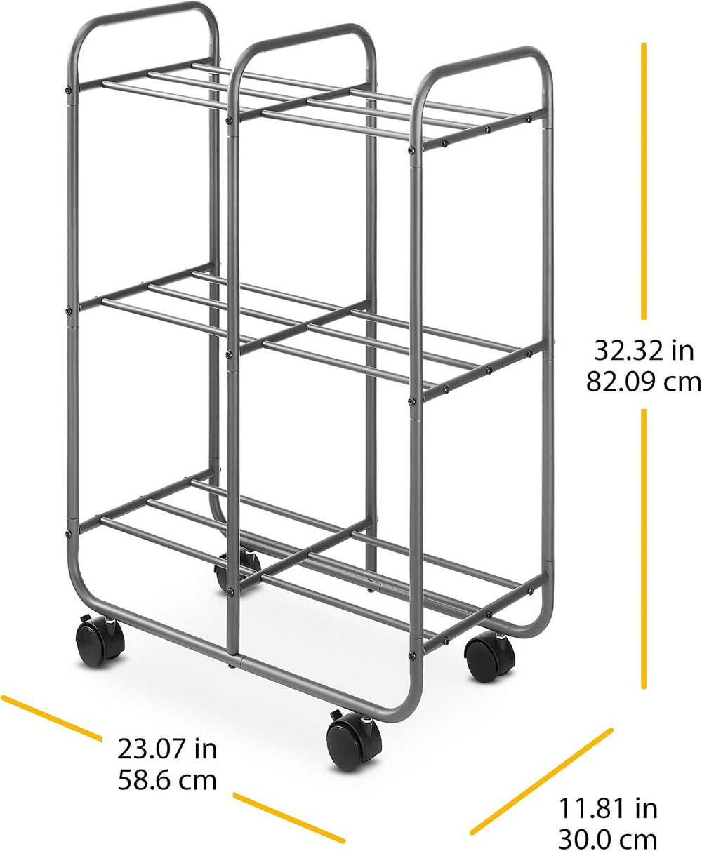 Whitmor 3 Tier Rolling Cart, Portable Closet, Metal Rolling Storage Cart,Suit...