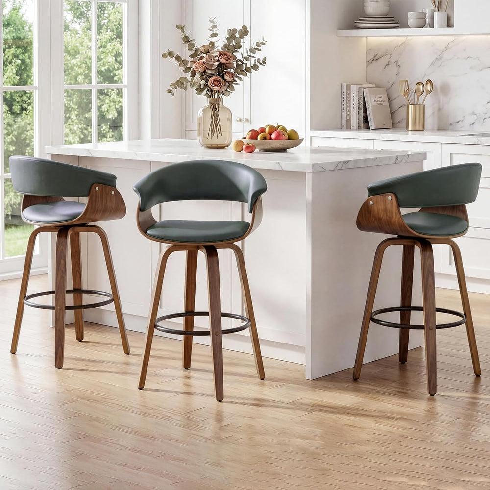 26 Inch Counter Height Stools Set of 2, Mid Century Modern Counter Stool with...