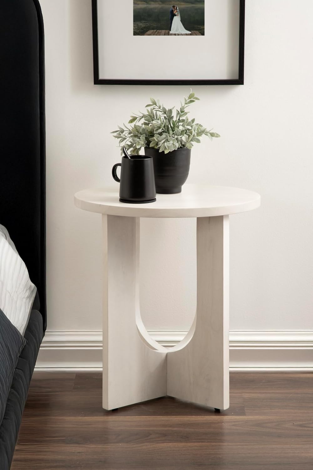 Kate and Laurel Sureda Modern Wooden Oval Side Table; 20 x 16 x 22; Bleached ...
