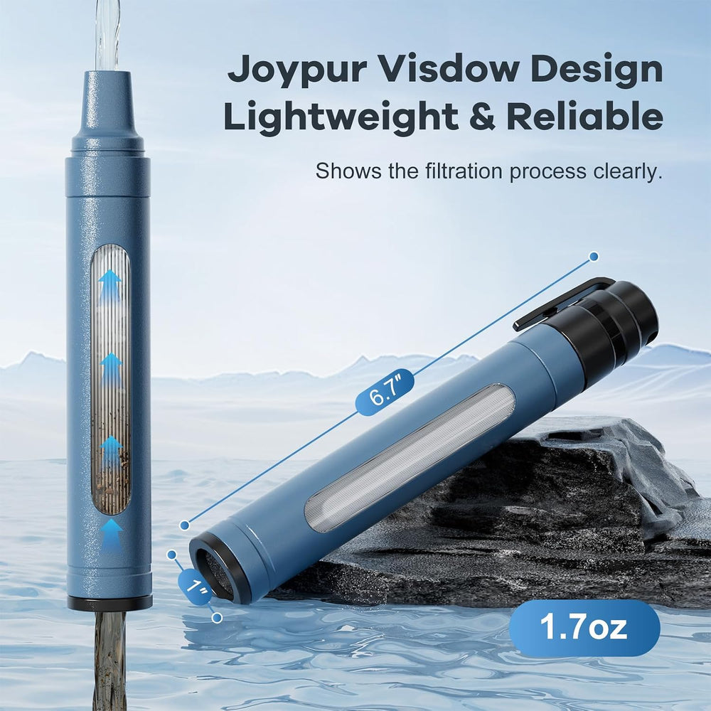 Water Filter Straw Survival Water Purifying Straws 0.01 Micron Filtration Sys...