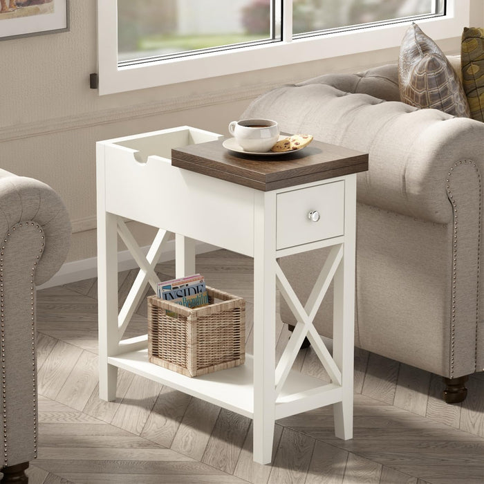 ChooChoo Farmhouse End Table with Drawer