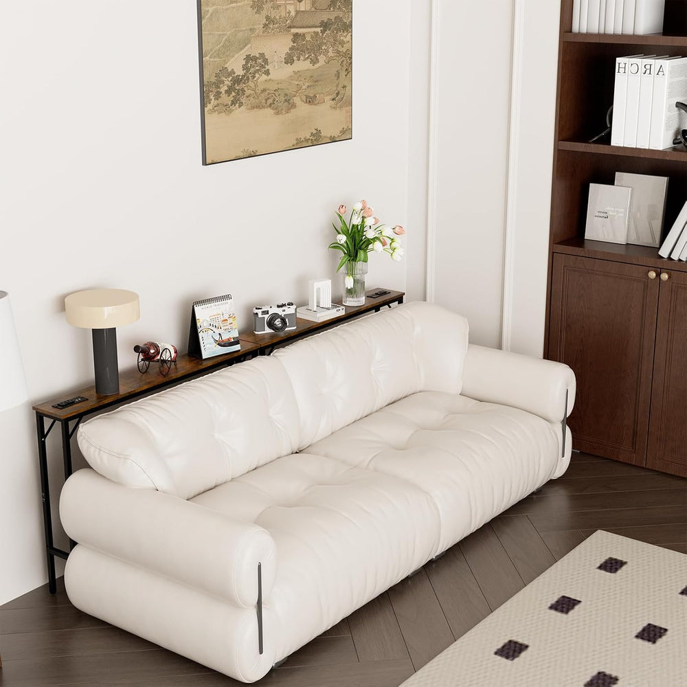 Aduanbang 5.9" Console Table with Outlet – Narrow Sofa Table, Behind Cou...