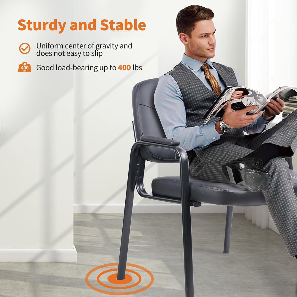 CLATINA Big & Tall Waiting Room Guest Chair Comfortable Reception Chairs ...