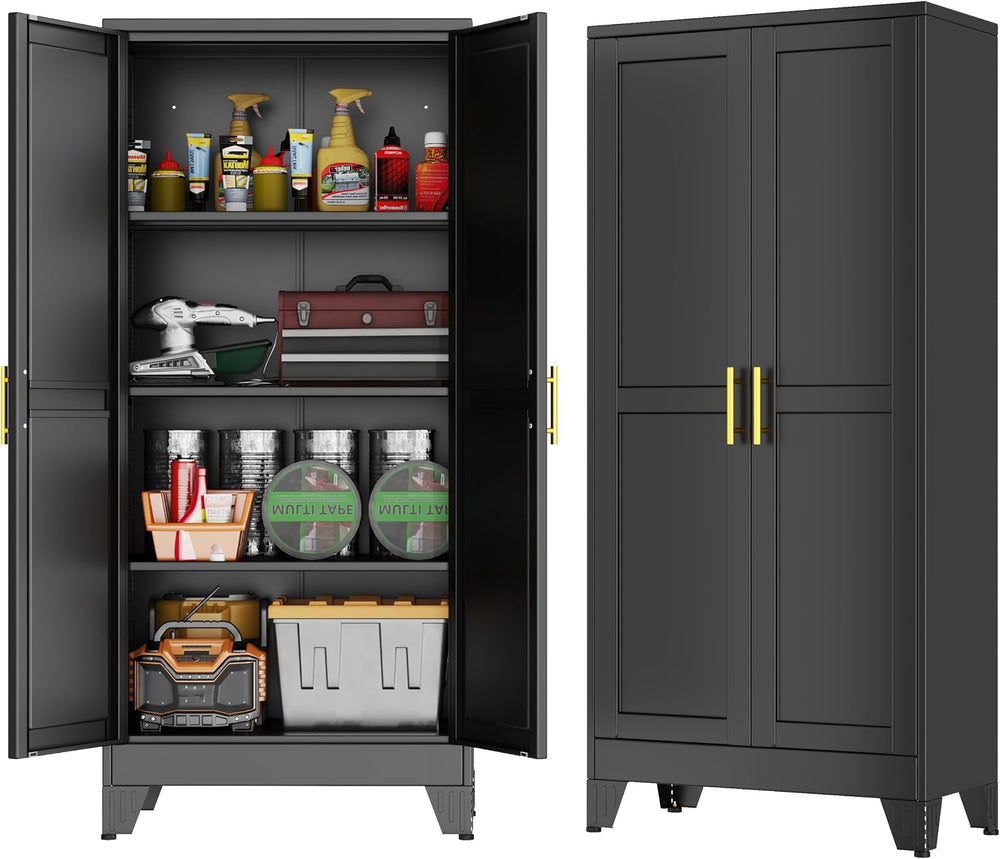 GAIOUS 61''Tall Metal Garage Storage Cabinet,File Cabinet with Door a...