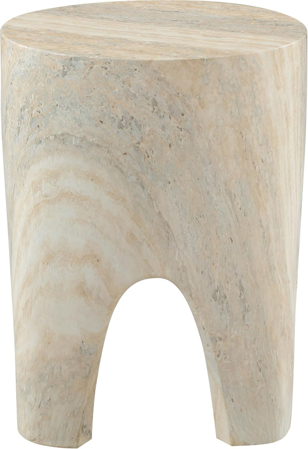 Meridian Furniture 99054Travertine-ET Foligno Collection Art Deco Indoor/Outd...
