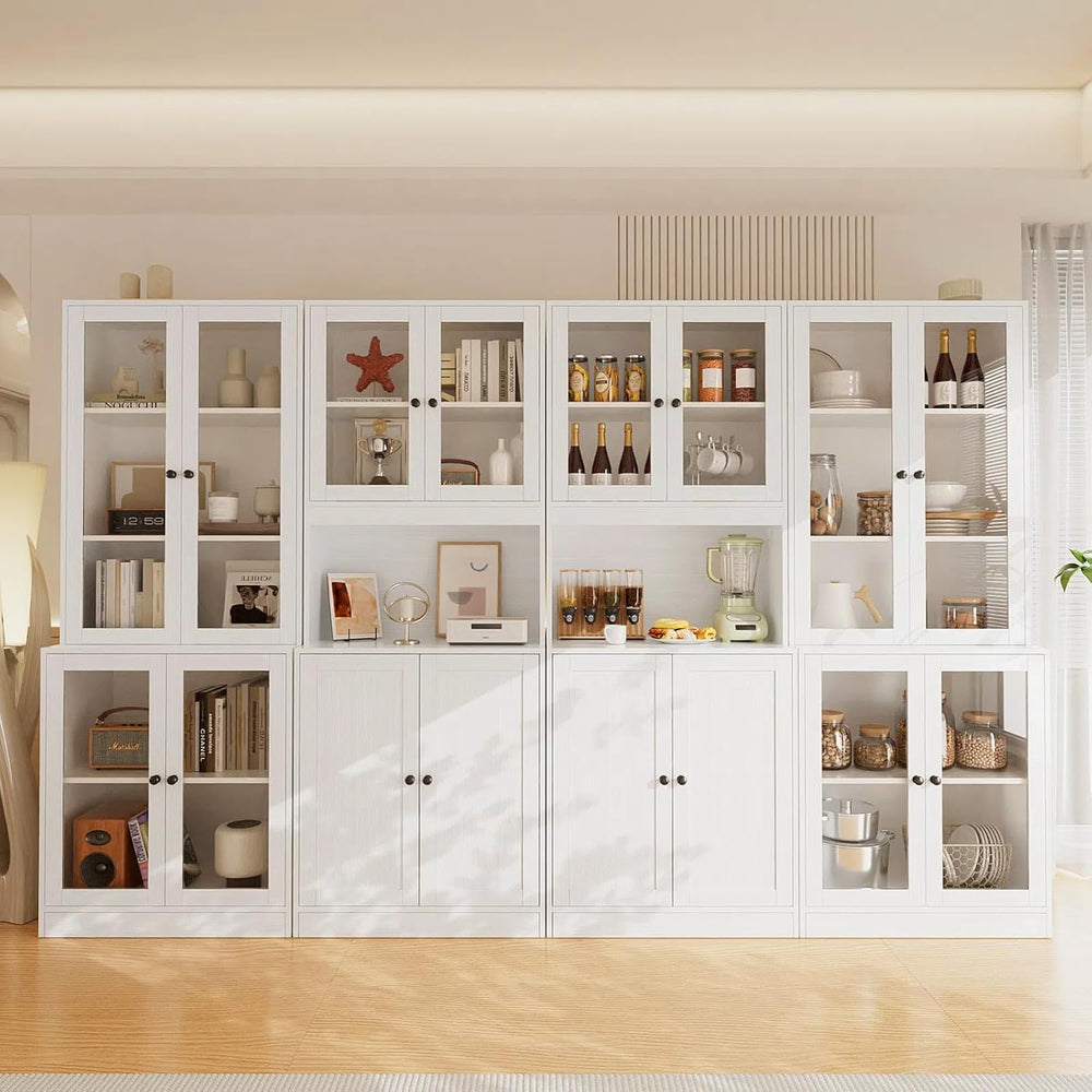 TUSY VOWNER 71'' Tall Pantry Cabinet, Kitchen Hutch Storage Cabinet, ...