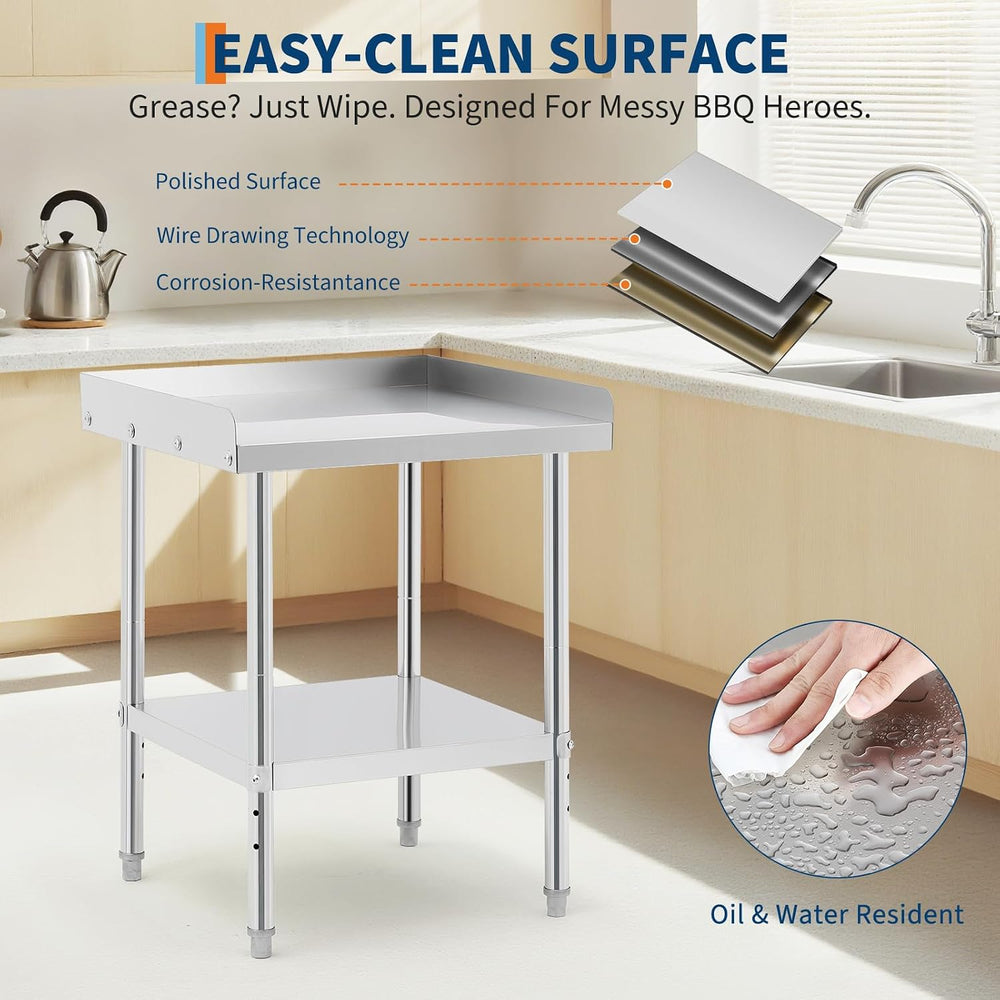 Equipment Grill Stand Table 12x24x30 Inch Stainless Steel NSF Certified 400 L...