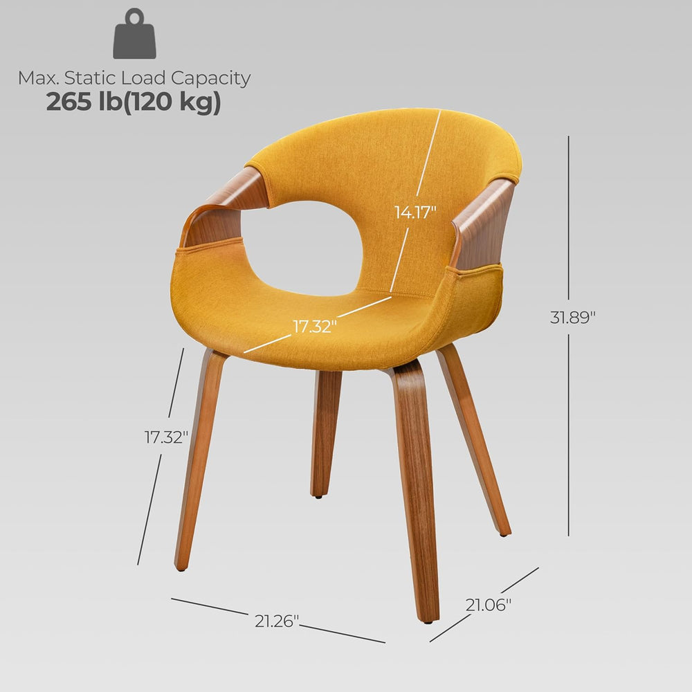 Art Leon Mid Century Modern Dining Chairs - Set of 2 Kitchen Dining Room Chai...