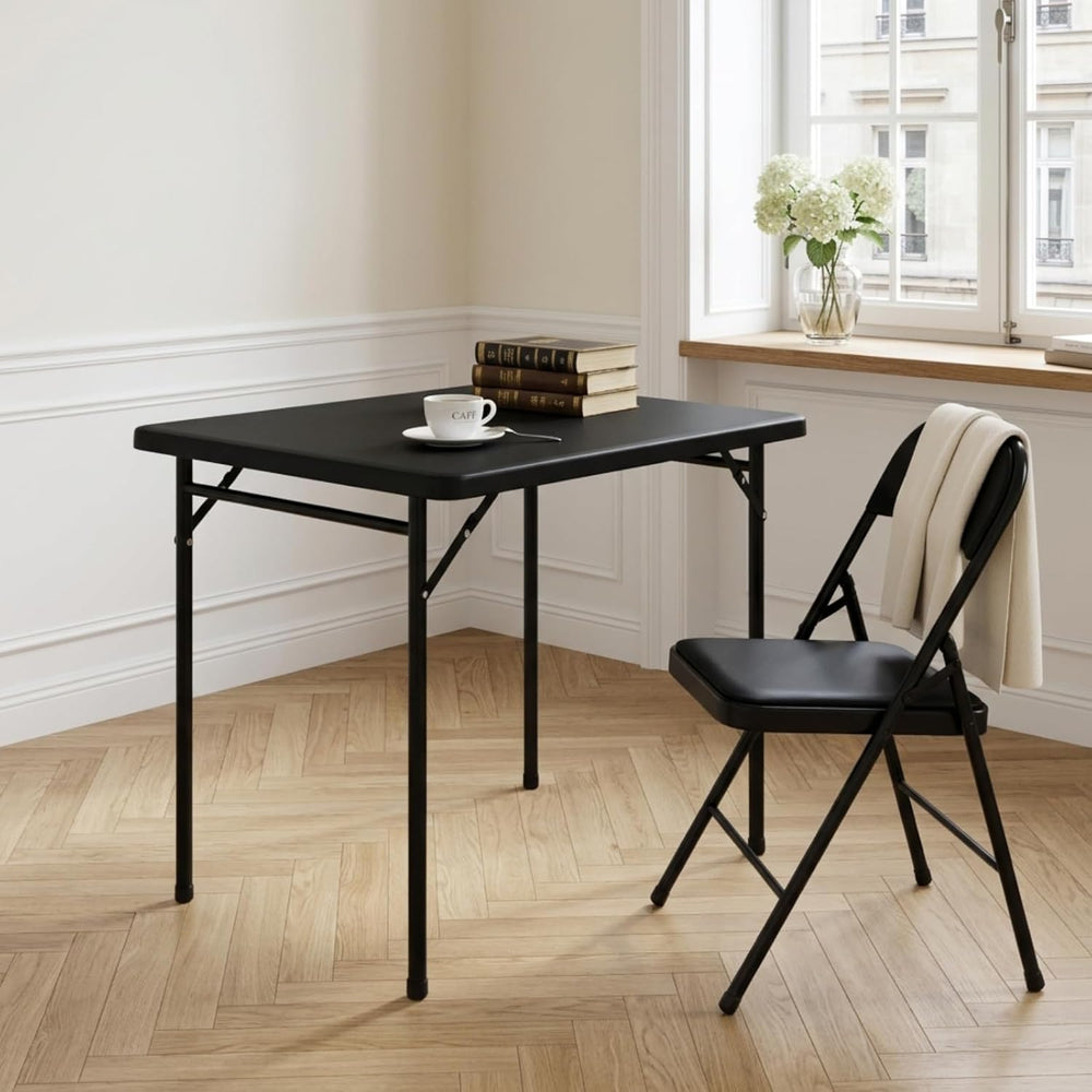 3ft Rectangular Folding Table for All-Occasion, Foldable Table with HDPE Tabl...