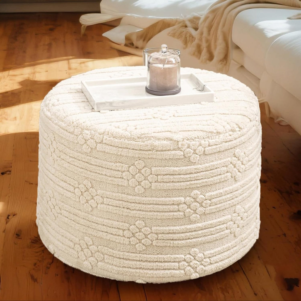 Asuprui Ottoman Foot Rest,Linen,All-in-one Foam Pouf Footstool 20x14 in | Foo...