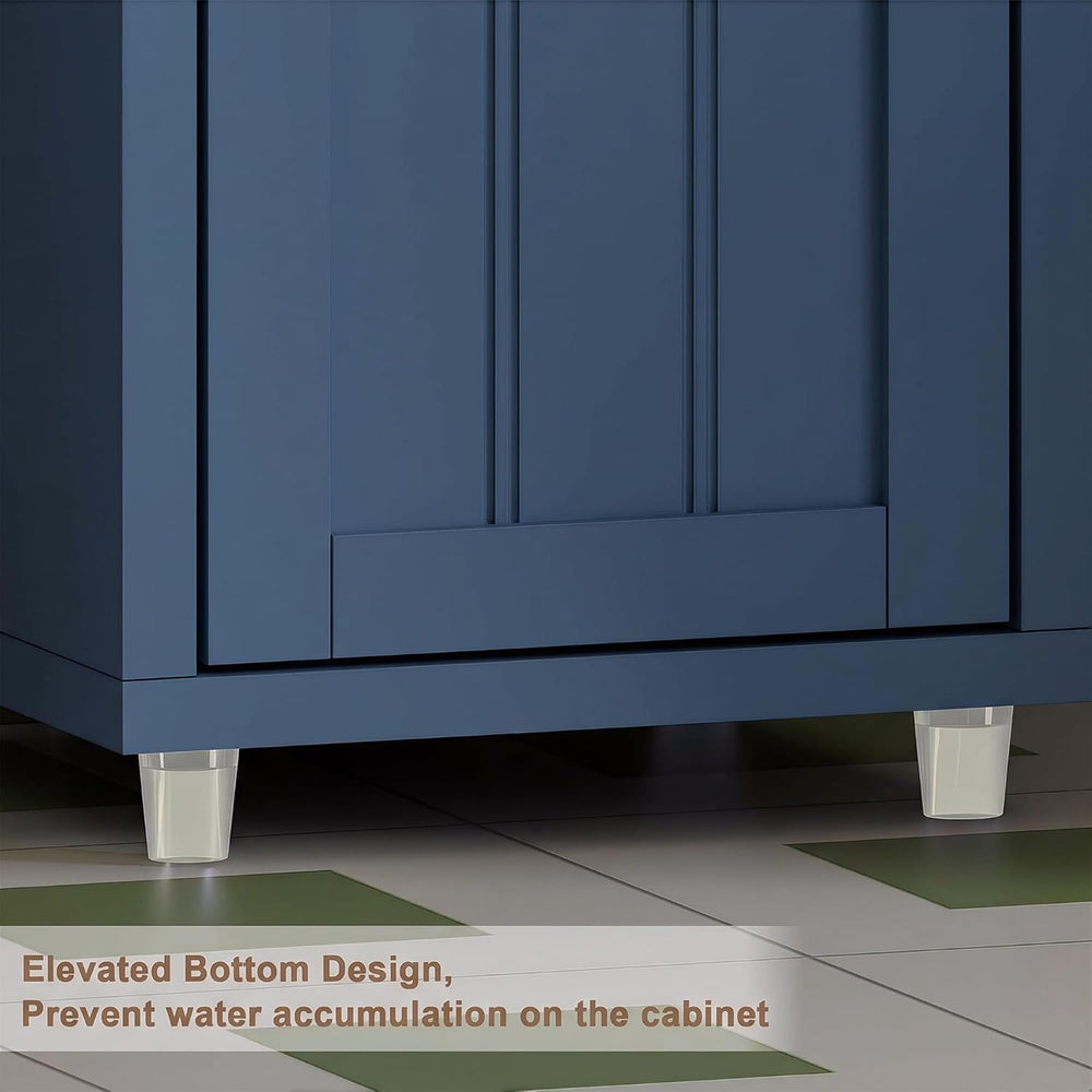 ChooChoo Narrow Bathroom Storage Cabinet with Adjustable Shelves, Tall Storag...