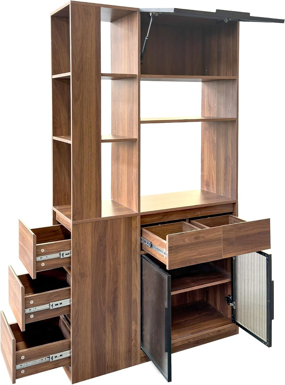 70.87" Tall Kitchen Pantry Cabinet with Multi-Tier Storage, Freestanding...