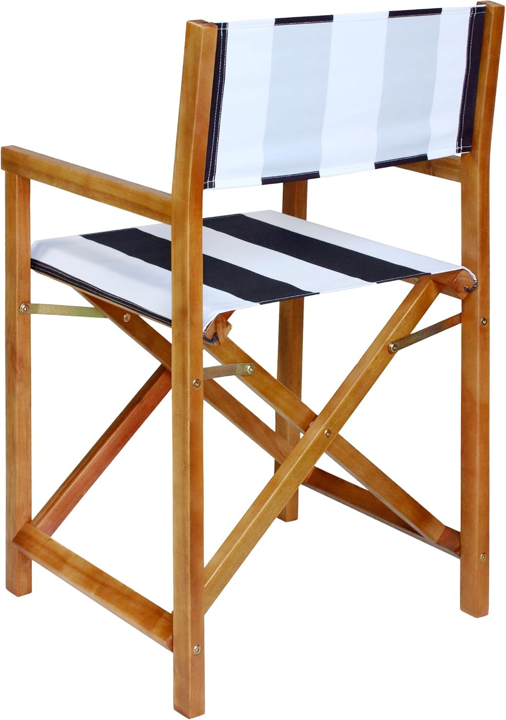 JONATHAN Y Cukor Acacia Wood Folding Director Chair Set of 2 White/Charcoal