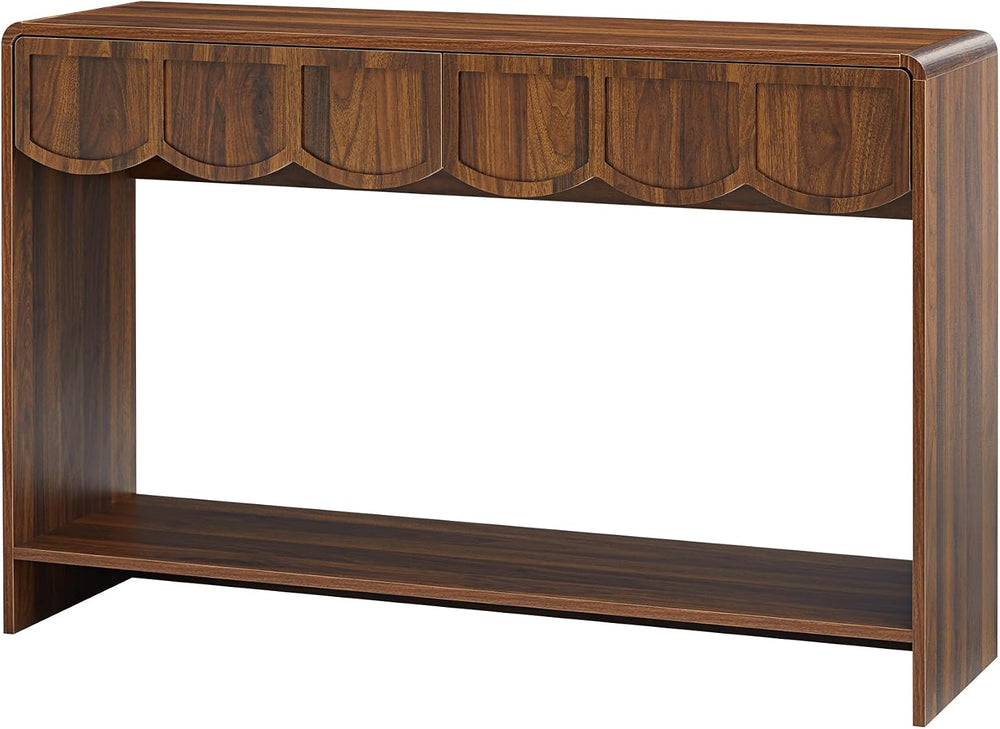 ORRD Console Table with Drawers, Mid-Century 43 Inches Narrow Entryway Tables...
