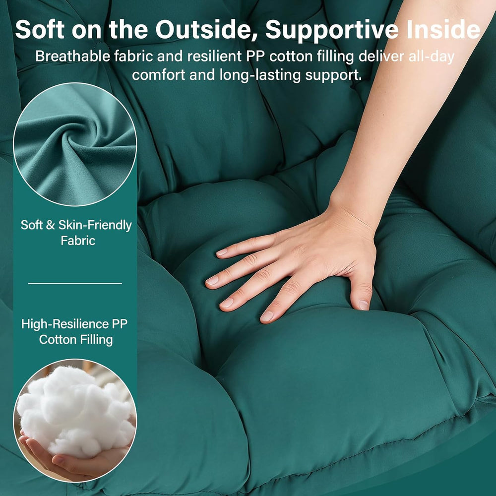 Modern Lazy Chair with Ottoman, Comfy Accent Reading Chair for Living Room