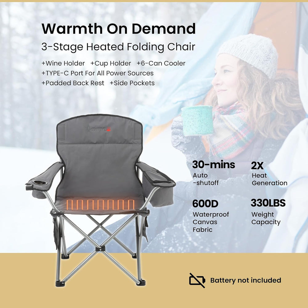 Folding Hammock Chair, Heavy Duty Camping Seat | Removable Footrest, Padded C...