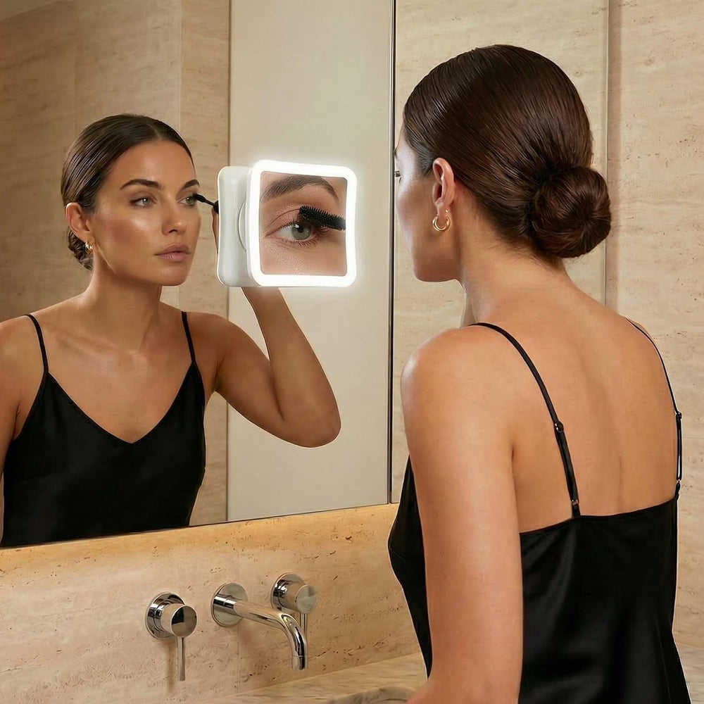 Fancii 20x Magnifying Makeup Mirror with LED Lights, Rechargeable, High Zoom ...