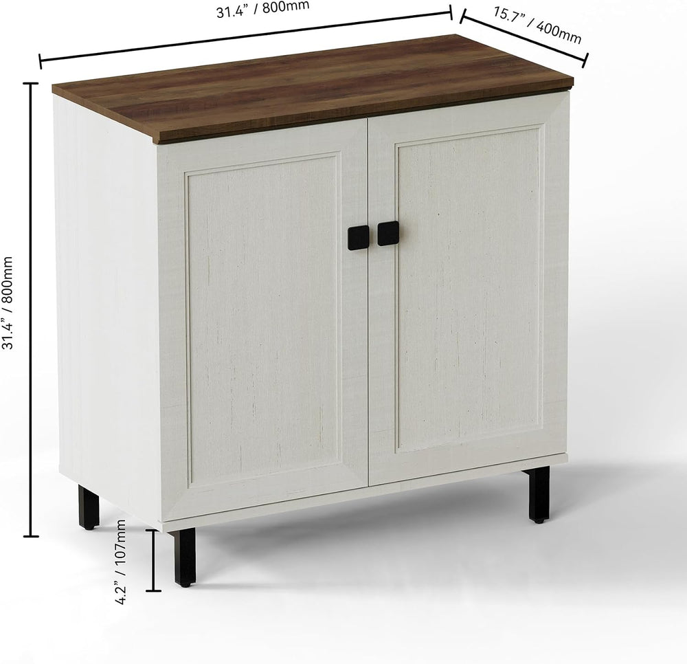 Multifunctional Sideboard Buffet Cabinets, Farmhouse Sideboard with Adjustabl...