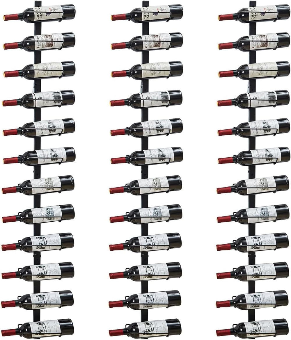 Sonyabecca 3 Pack 12 Bottle Wall Wine Rack, DIY Wine Rack Wall Mounted, Wall ...