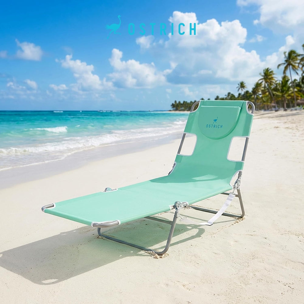 Ostrich The Original Chaise Lounge 72 x 22 Inch Portable Reclining Lounger