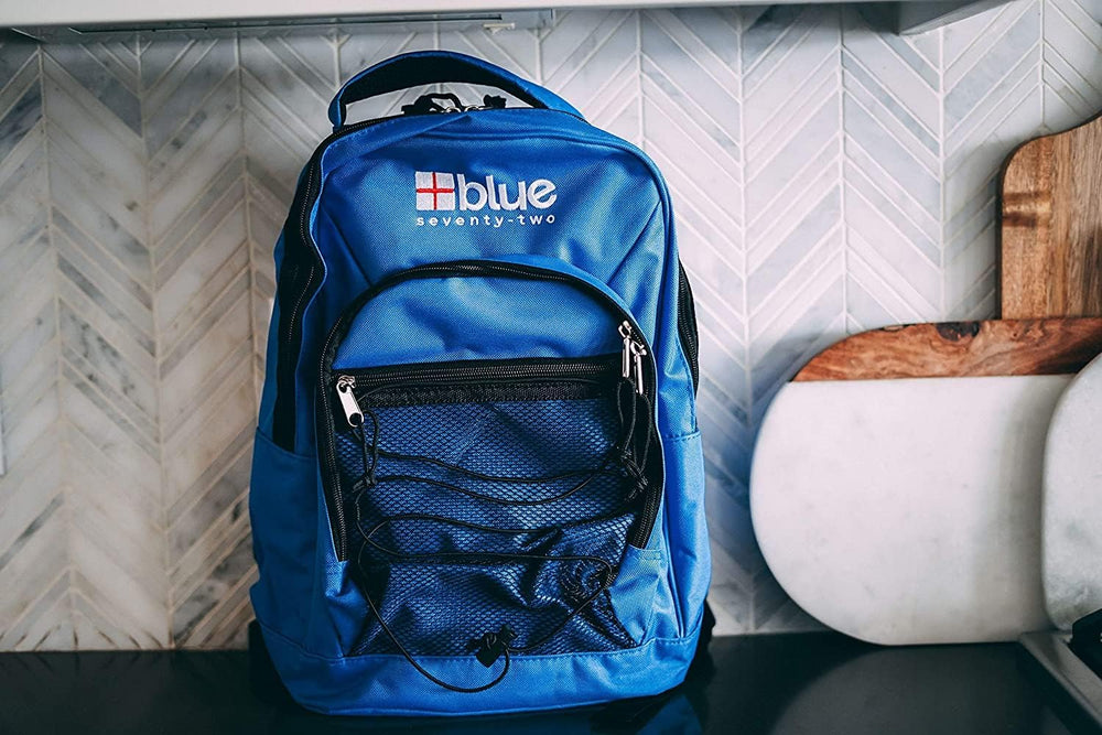 Family 4 Pack - Blue Seventy-Two Standard 72 Hour Emergency Backpack Survival...