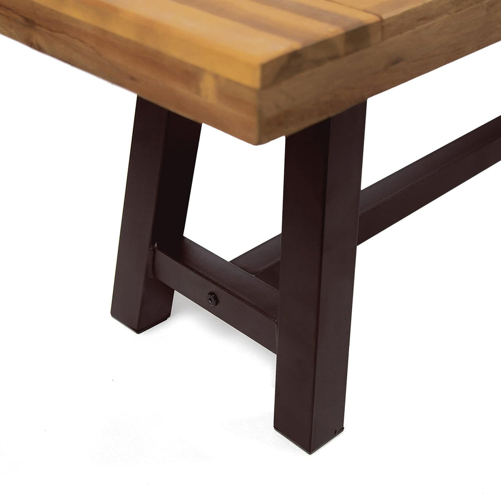 Christopher Knight Home 318117 Carlisle Benches, Sandblasted Brown + Rustic M...